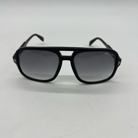 Tom Ford Falconer-02 FT0884 01B Men Black Frame Gray Lens...
